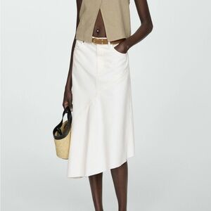 Mango Asymmetrical denim skirt